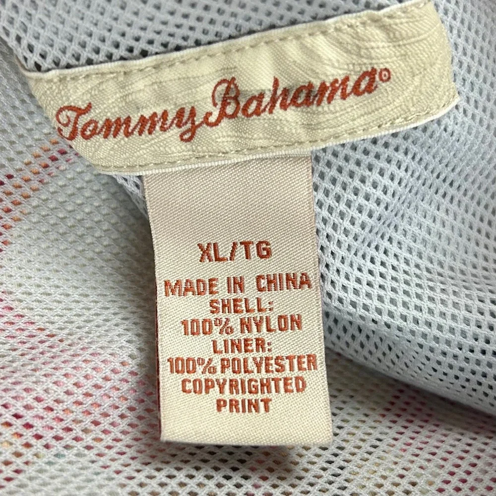 Tommy Bahama Relax Mens XL Swim Trunks‎ Tropical Floral Cargo Board Shorts Cream